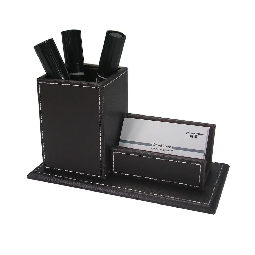 5 Pcs/Set Office Desk Organizer Set Including Pen Holder Storage Box Mouse Pad Memo Paper Business Card Holder Note Paper Box