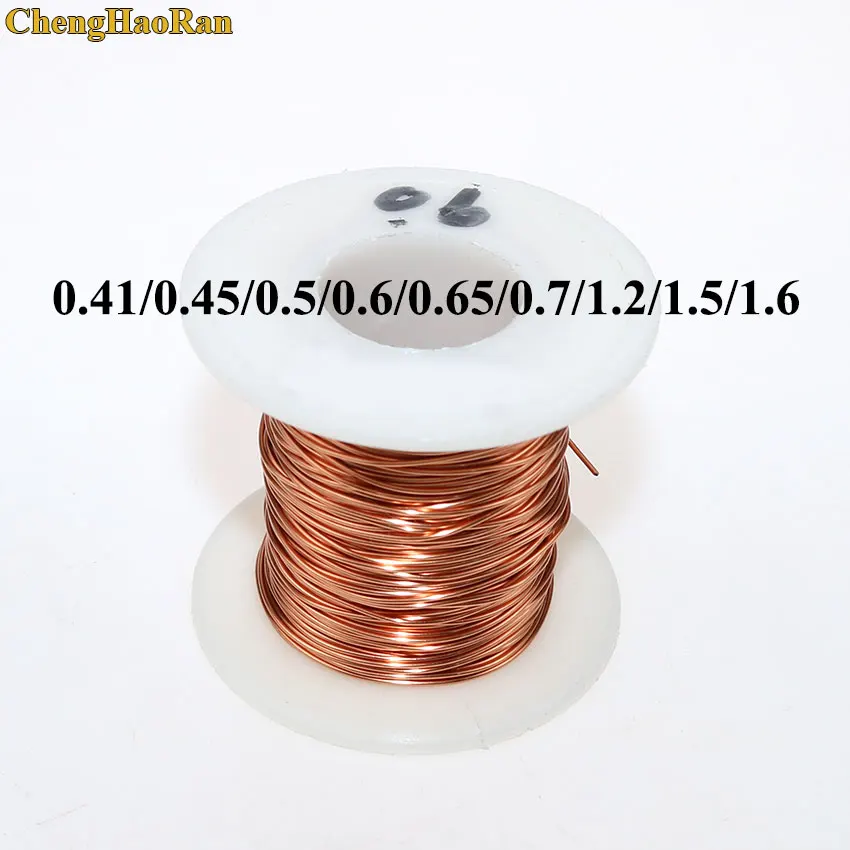 ChengHaoRan 0.41 0.45 0.5 0.6 0.65 0.7 1.2 1.5 1.6 mm 1m Copper Wire enameled Repair QA-1-155 2UEW