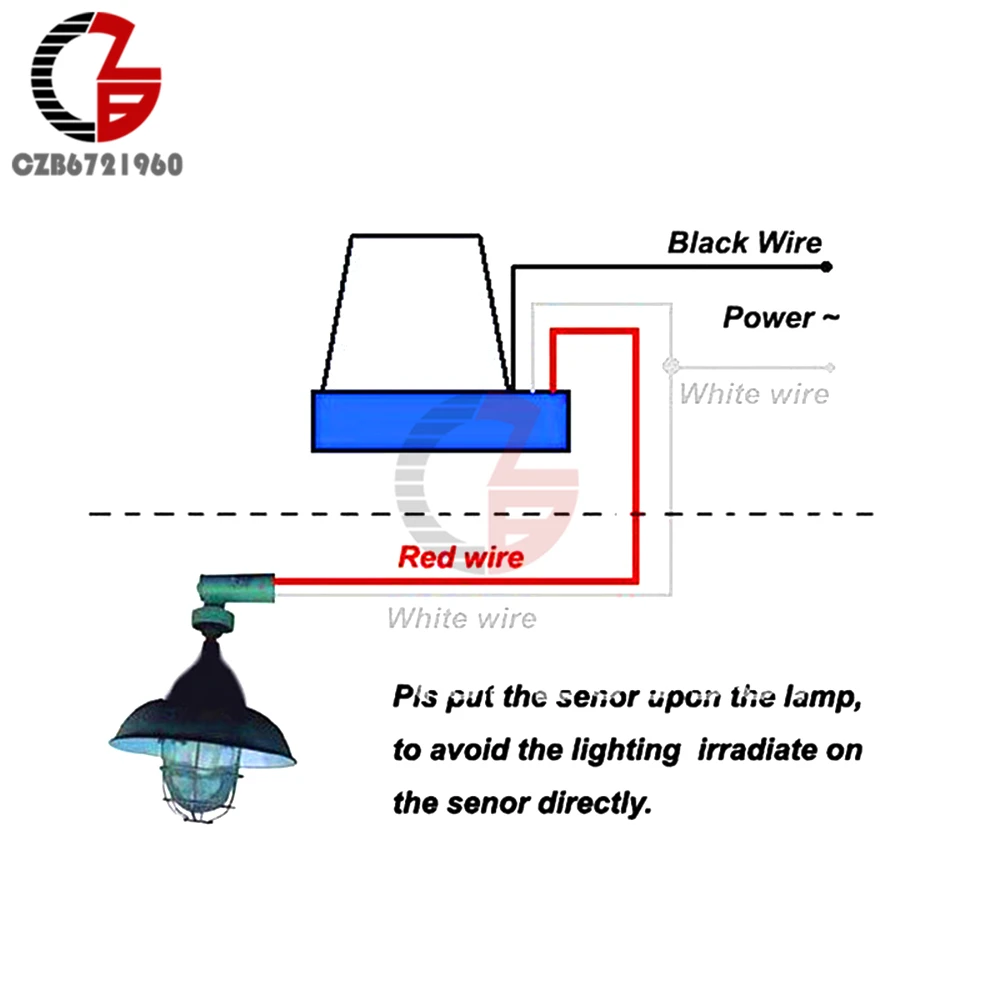 220V 12V 24V Switch Auto On Off Photocell Street Light Switch Photo Control Photoswitch Sensor Switch