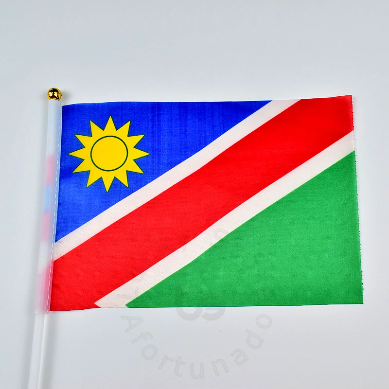 Namibia 14*21 cm 10pieces flag  Banner   Hand waving Flag  for meet,Parade,party.Hanging,decoration