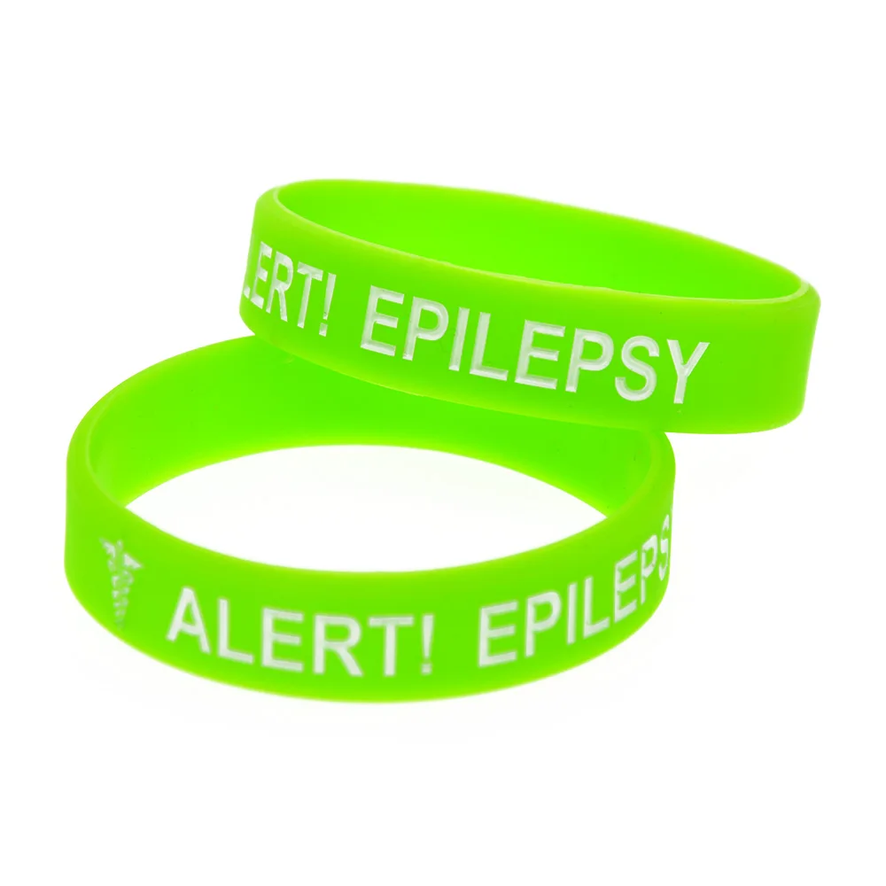 50 Stück Alarm-Epilepsie-Silikonarmbänder für Kinder, Unisex-Gummiarmband für den Außenbereich – Detail 5