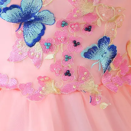 pink slash collar fairy butterfly embroidery cosplay ball gown Medieval Renaissance Gown cosplay Victoria dress Marie Belle