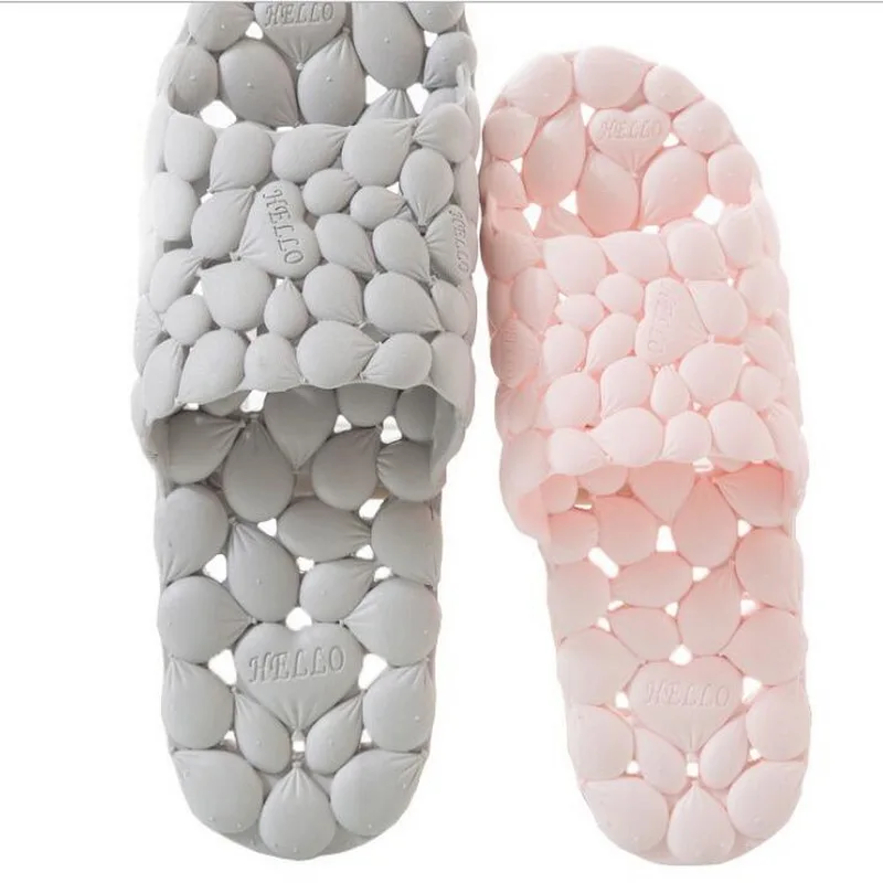 2023 Sandals slippers female summer bathroom slippers leaking couple hollow leaking soft bottom slip size 35-44