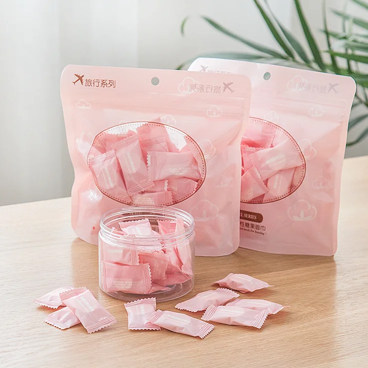 mylb 50pcs/lot Outdoor Travel Magic Compressed Cotton Disposable Towel Tablet Capsules Cloth Wipes Paper Tissue Mask