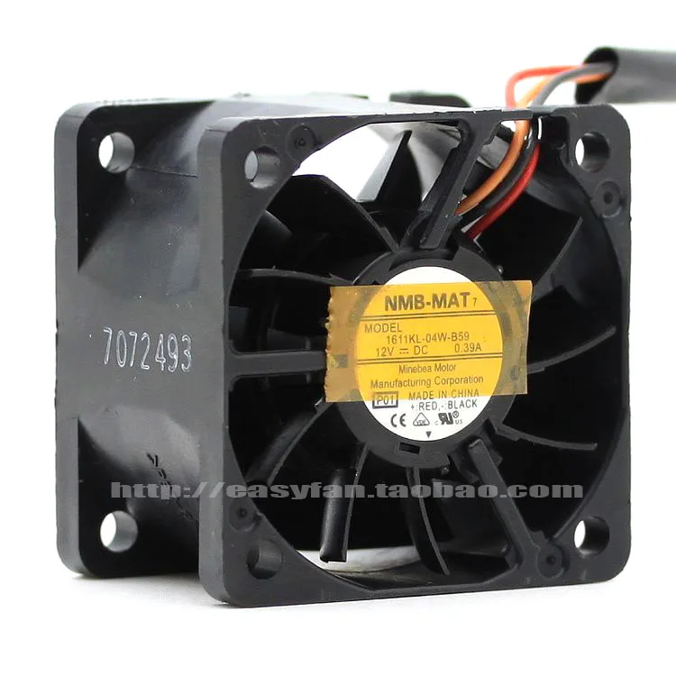 NEW NMB-MAT Minebea 1611KL-04W-B59 4028 DC12V 0.39A Server cooling fan