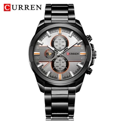 Men Watch Luxury Brand CURREN Mens Full Steel Army Watches Waterproof Watch Quartz Analog 2022 New Clock Men's WristWatch