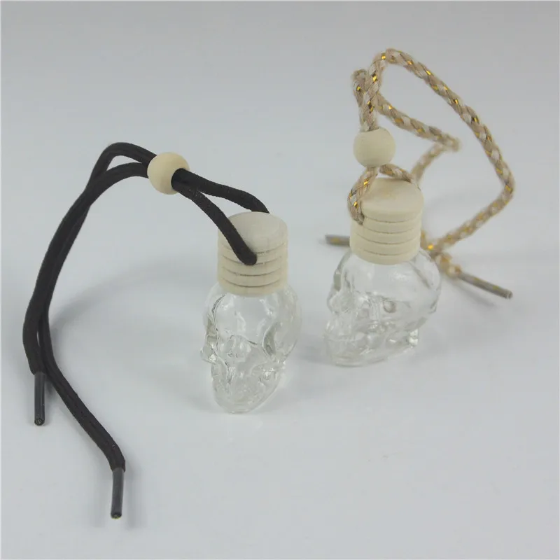 8ml Skull Car Perfume Bottle for Essential Oils Air Freshener Auto Ornament Car-styling Perfume Pendant Hot Car Accessories