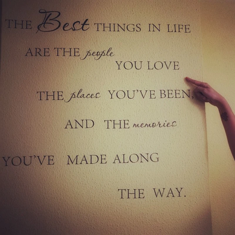 The Best Things In Life Vinyl wall decals ~ Love Memories Wall Quote Home Art Vinyl Decal Sticker ,large size new image 6