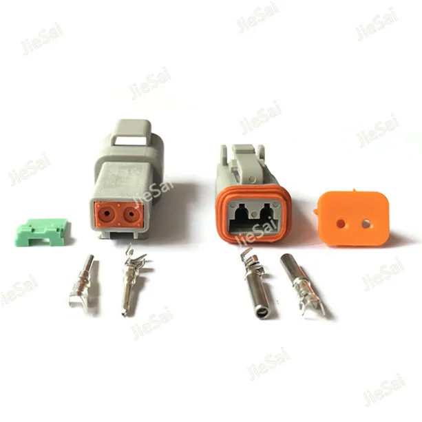 2 Pin Female Male DT Series Waterprooof Auto Plugs Car Connector DT04-2P AT04-2P DT06-2S AT06-2S For Deutsch