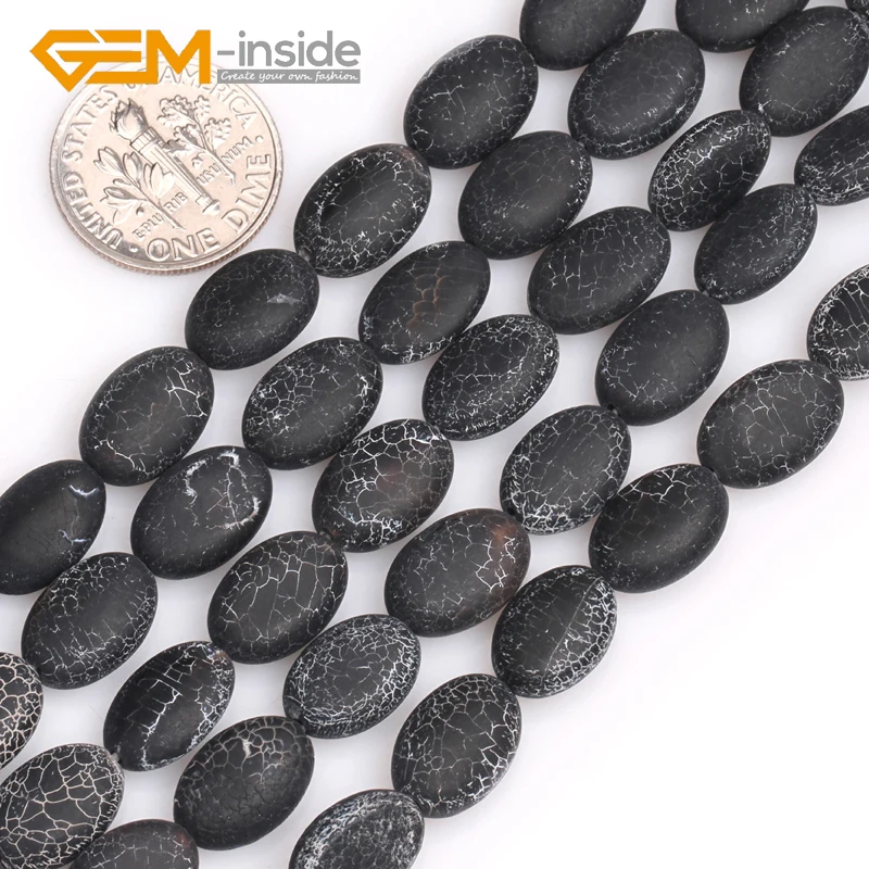 

8x10mm 8x12mm Oval Shape Natural Black Agates Stone Gem stone Loose Beads for Jewelry Making DIY Bracelet or Necklace Wholesale