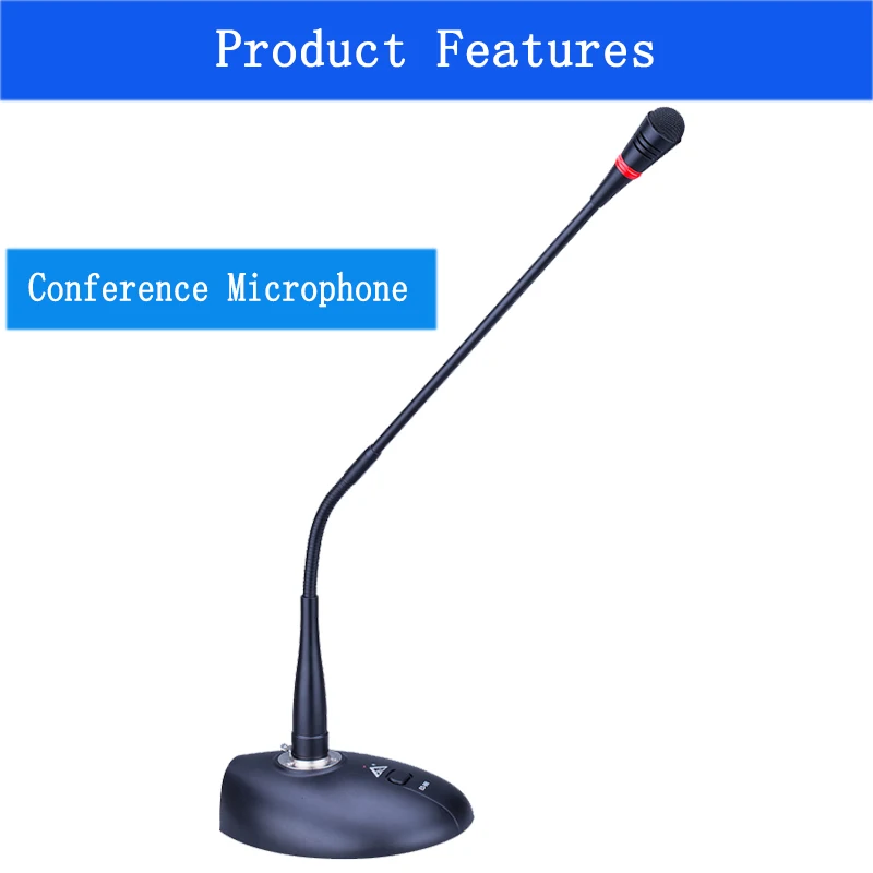 Bil ED - 990 Professionele flexibele zwanenhals condensatormicrofoon Desktop staande conferentiemicrofoon Hoge gevoeligheid