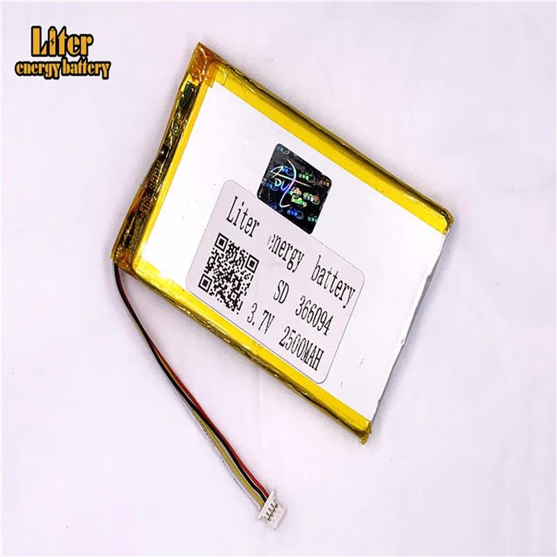 ปลั๊ก 1.0-4P 366094 356095   แบตเตอรี่ลิเธียมไอออนโพลิเมอร์ 2500mah 3.7V แบบชาร์จไฟได้สําหรับกล้องดิจิตอล
