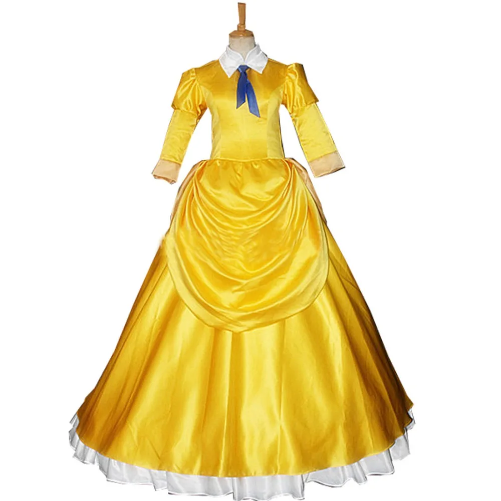 Disfraz de Tarzan & Jane para mujer adulta, traje amarillo de princesa Jane, disfraz de Halloween, hecho a medida, 2018