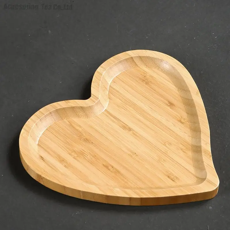 Beautiful  Heart shape Bamboo Tea Tray/Teable/Plate,Chinese Kungfu Tea Ceremony teaset,for puerh/pu'erh/Oolong/Black/White tea