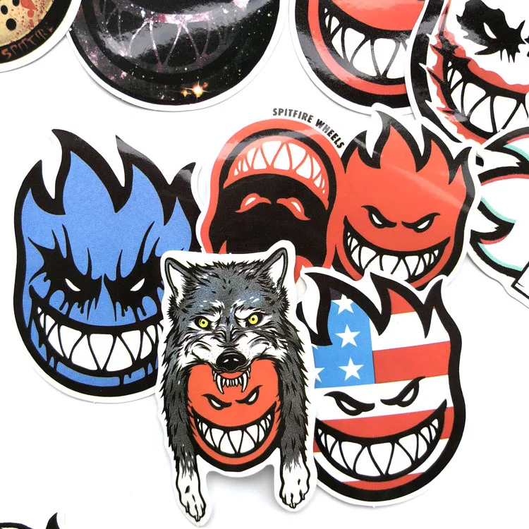 18 pcs/set Skateboard Stickers Spitfire Sticker Surf Skate Scooter Mobile Tablet 2019