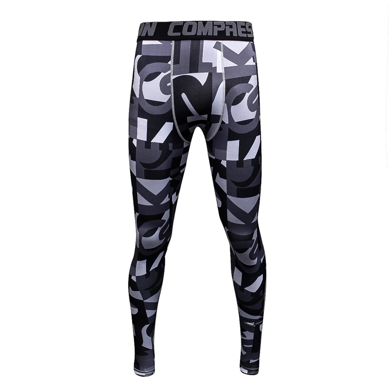 Men MMA Rashguard Compression Pants Camoflage Base Layer Skin Tight Gym Bodybuilding Leggings Running Fitness Trousers Quick Dry