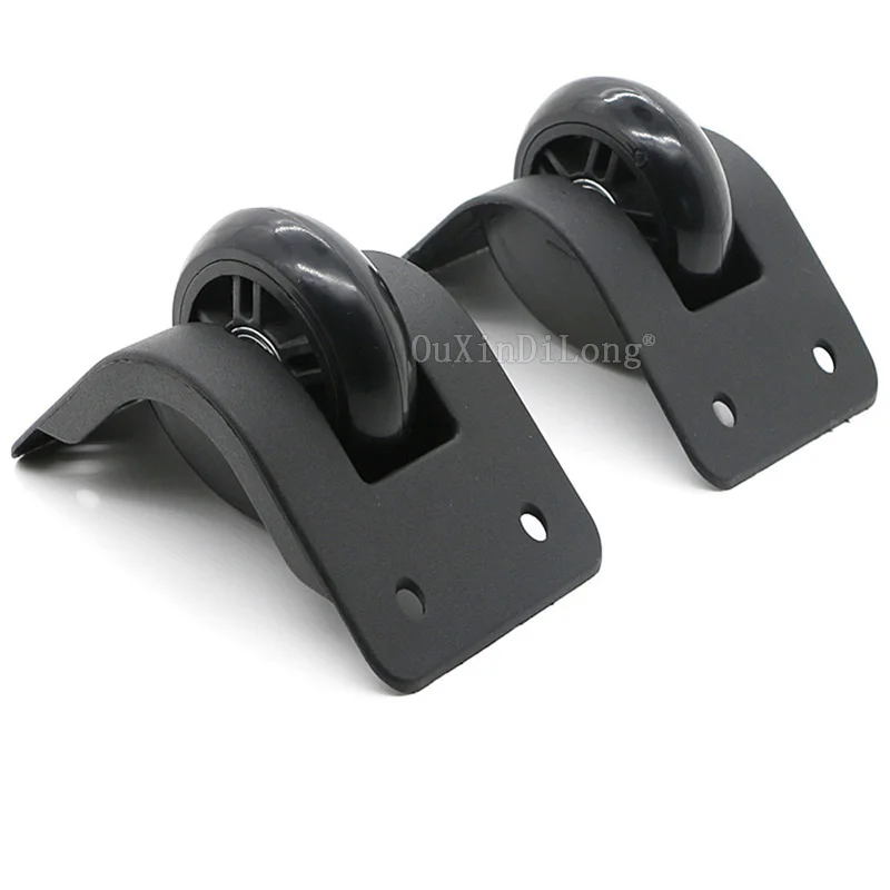 1Pair Replacement Luggage Travel Suitcase Repair Wheels Black Trolley Travel Luggage Caster Directional Wheels JF1742