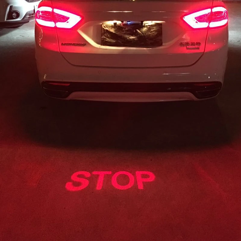 SUNKIA New Car Warning LED Tail Logo Rear Fog Light Styling Auto Brake Parking License Lamp