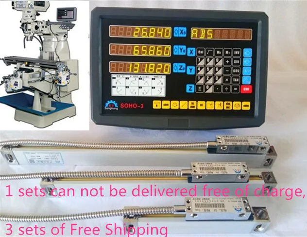 High Precision Optical Digital Linear Electronic Grating Ruler Incremental Encoder 2 3 Axis Lcd Dro Lathe Milling Machine