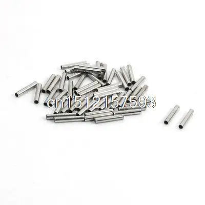 50 Pcs Tubular EN1008 Model Tube Bare Terminal 18AWG Electric Wire Connector