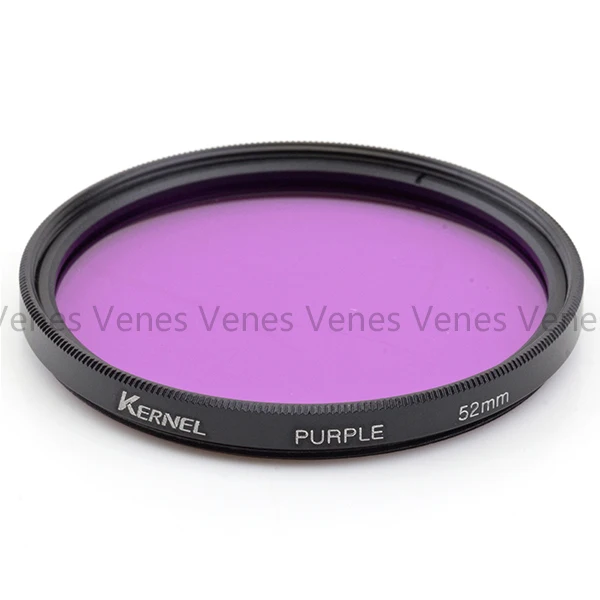 Venes 67mm acessório completo cor completa filtro especial para lente da câmera digital roxa