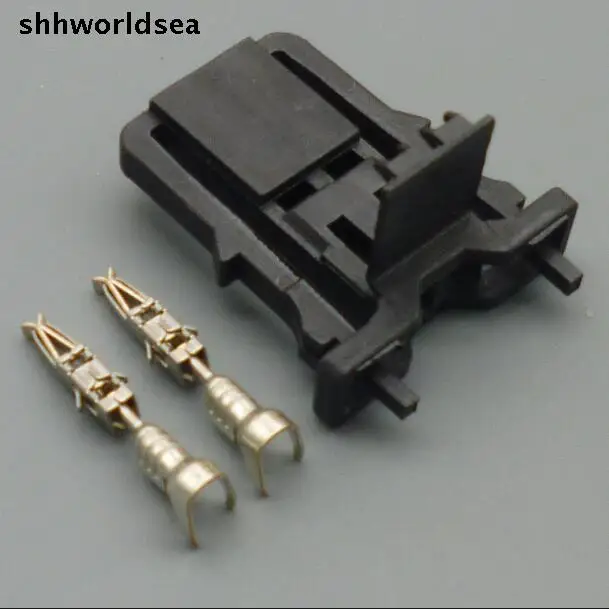 shhworldsea 5/30/100sets kit 3.5mm 2p auto electrical trunk light connector 1J0 971 972  1J0971972