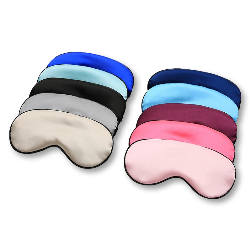 

2018 NEW high quality 17 Colors Pure Silk Sleep Eye Mask Padded Shade Cover Travel Relax Aid Blindfold Travel Accessories