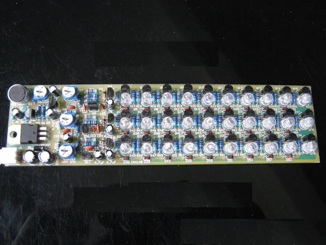 DIY Kits Voice Control Indicator Level 3 Sections 10 Point Indicating LED Red/Blue/Green Electronic Production Kit