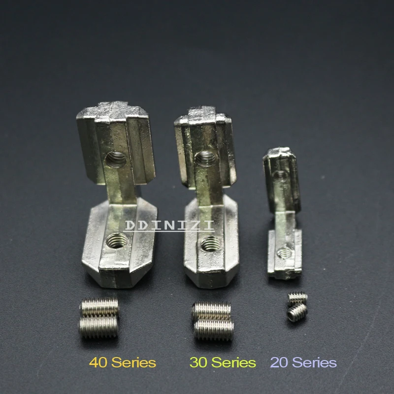 Hotsale T slot L type 90 Degree 2020 aluminum connector bracket fastener EU standard 20/30/40 series aluminum profile parts