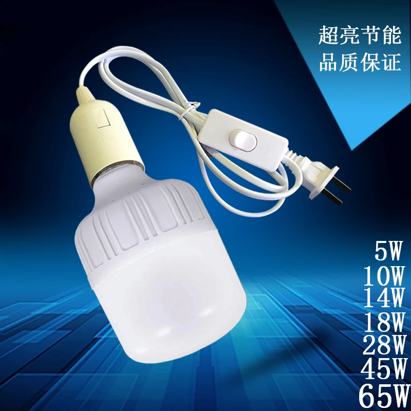 

E27 led bulb white yellow mini light Hanging plug lamp holder with switch kit send EU adapter