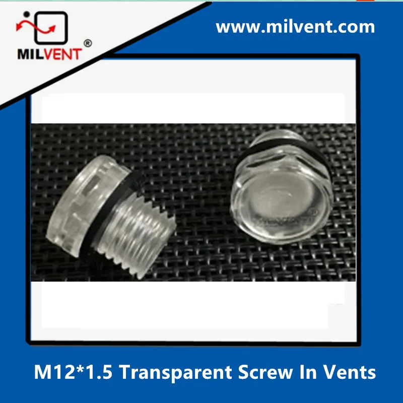 

M12*1.5 thread type Transparent vent plug breather waterproof vavle screw in vents protective vents with flat gasket