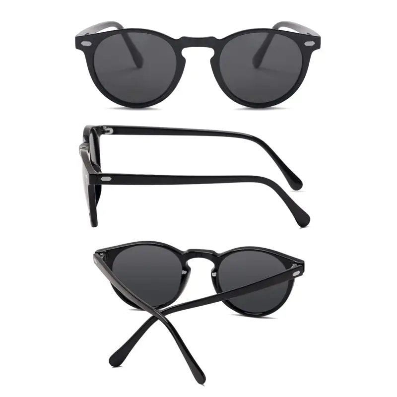 New Fashion Men Polarized Sunglasses Women Round TAC Lens TR90 Frame Brand Designer Driving Sun Glasses Oculos De Sol UV400