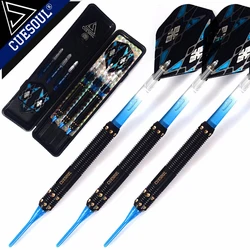Nice Gift CUESOUL Professional Electronic Soft Tip Darts With Unique Dart Flights Blue PC Dart Shaft