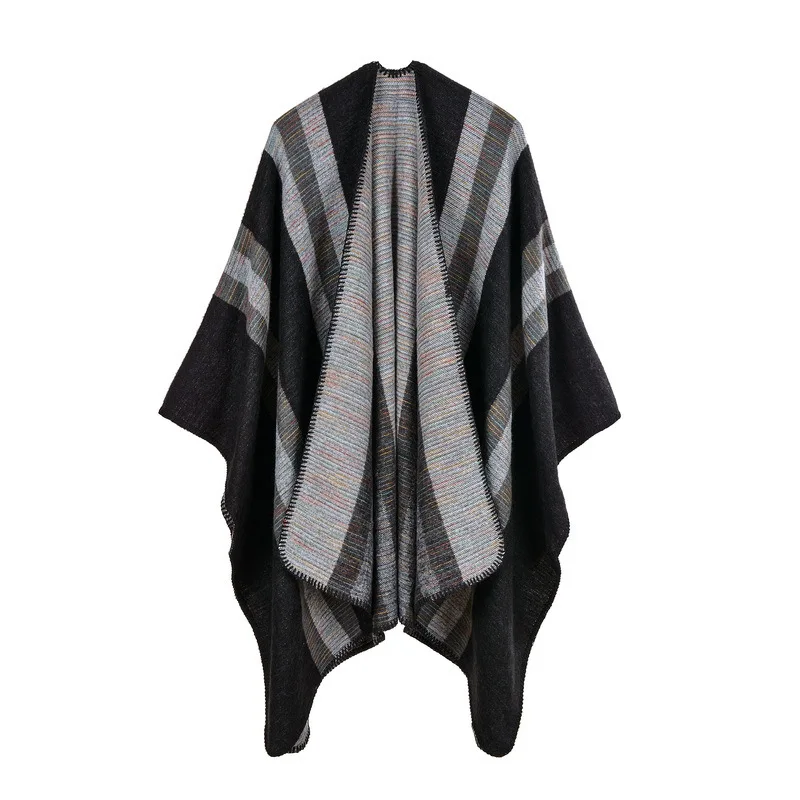 

Women's Cashmere Poncho Big Fork Hot Summer Female Capes Ethnic Scarf New Winter Scarf Cloak of Air Conditioning Cloak