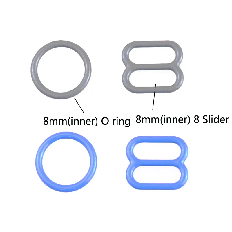 10pair Underwear buckle 8mm bra ring hooks O ring 8 slider strap adjusters buckles Button for Underwear Sexy accessories supply