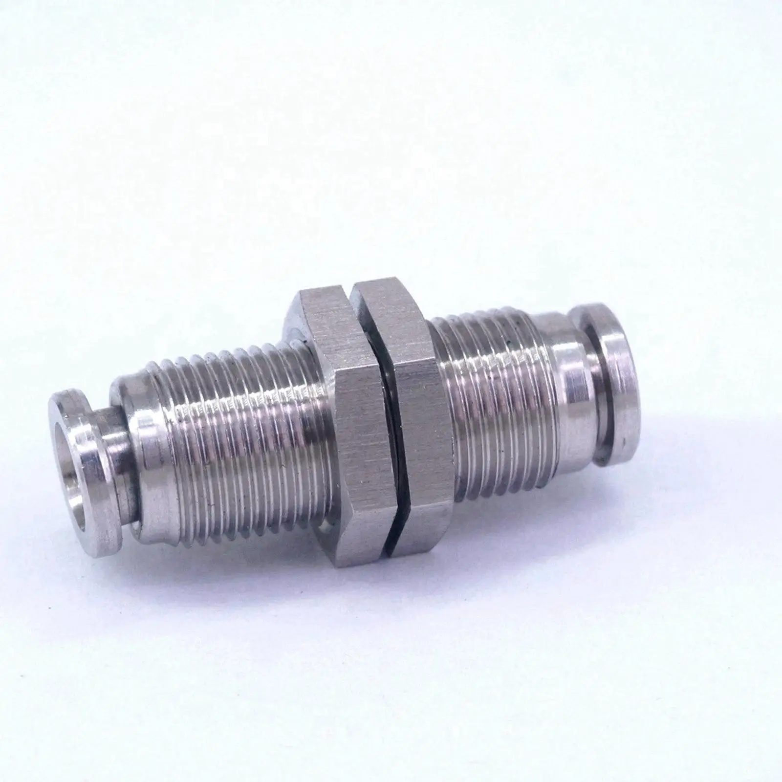 Fit Tube O.D 6mm Equal 304 Stainless Steel Bulkhead Union Push In Pneumatic Quick Fitting Anticorrosion Antioxidation