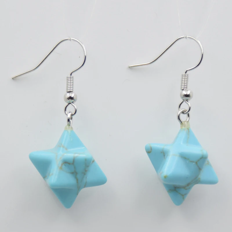 ใหม่ Light สีเหลืองทองสีชมพูควอตซ์สีฟ้าสีเทาแมวตาหิน Rhombus ต่างหูหญิงเครื่องประดับหินธรรมชาติ Dangle ต่างหู