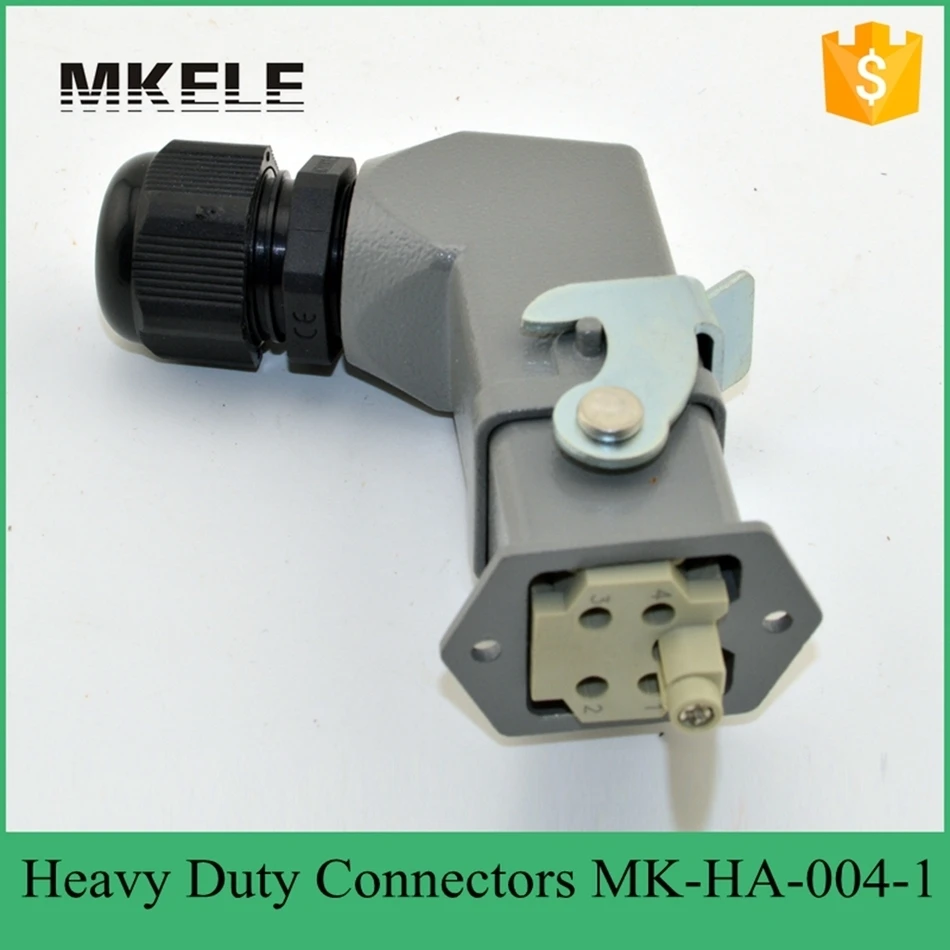 4 Pin 10A 250V Rectangular Plug Connector 4 Core Air Plug Runner Connector Automotive Connectors MK-HA-004-1