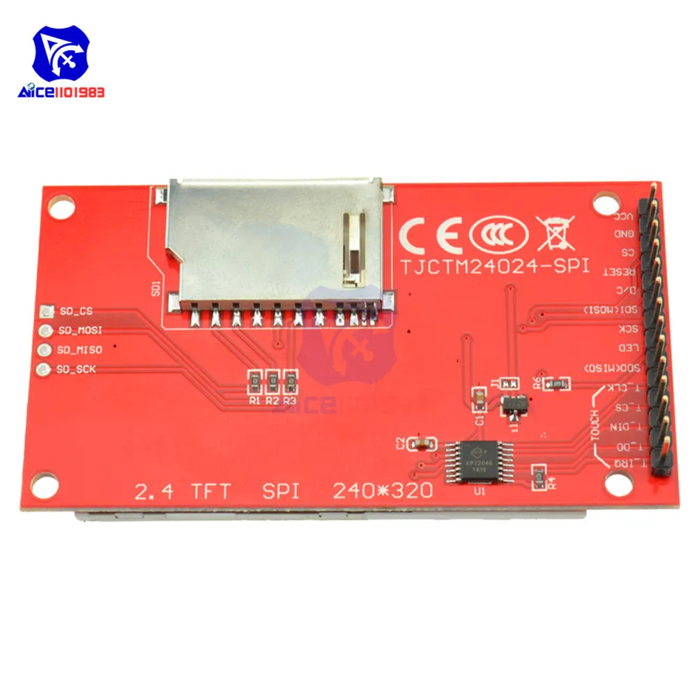 2.4 Inch Spi Tft Lcd-scherm Module 240X320 Touch Panel Seriële Poort Module Met Pbc ILI9341 3.3V/5V Voor Arduino