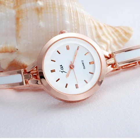 2018 Jw Top Brand Women Bracelet Watches Luxury Rhinestone Rose Gold Steel Dress Watch Fashion Casual Alloy Quartz Wristwatches