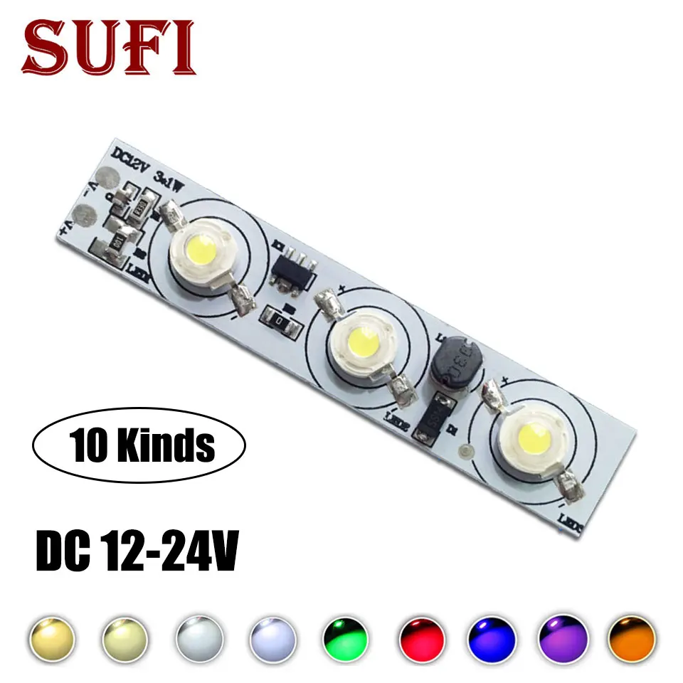 DC12V Fahrer 3W 9W led Lampe Licht Warm Cool White Rot Grün Blau Gelb Beleuchtung Zubehör Für Batterie beleuchtung Solar Auto