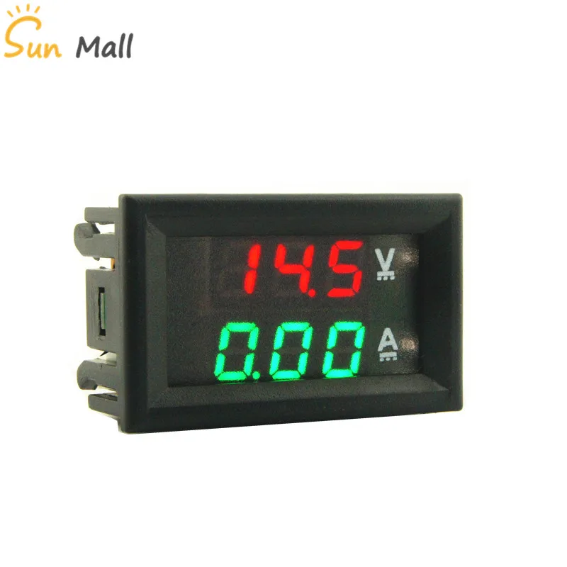 Free Shipping DC 100V 10A Red-Green 0.28inch LED Digital Voltmeter Ammeter   Volt Ampere Meter Amperemeter Voltage Indicator