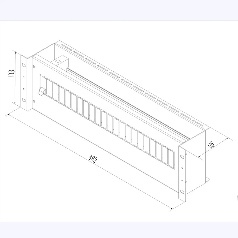 3U rack distribution box  Simple type rack is special high voltage electricity box column head cabinet C45 guide rail type elect