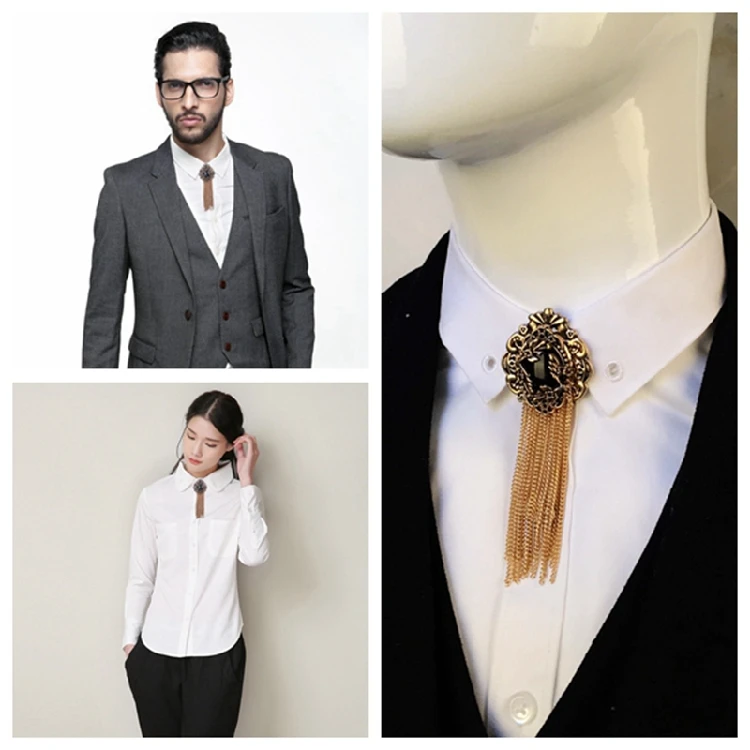 New Free Shipping fashion Men's male female Headdress Korean Medal women couple tassel brooch tie pattern retro baroque palace