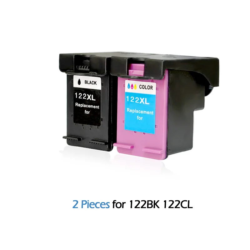 2pcs Compatible Ink Cartridges for HP122 Deskjet D1000 1050 2000 2050 2510 3000 3052A 3054A 3540 2540 printers For HP 122 XL