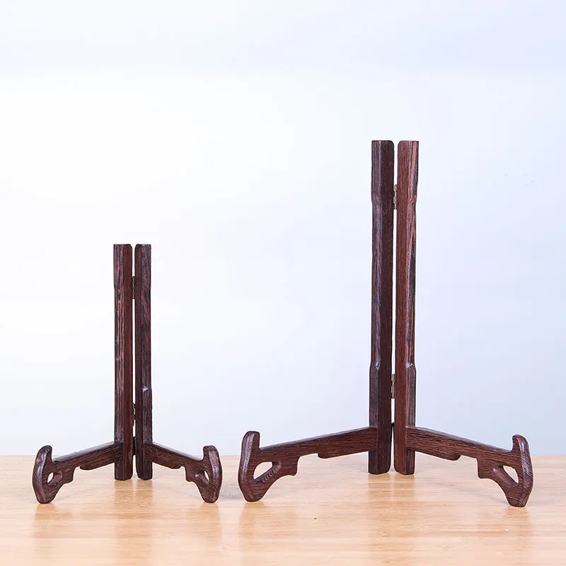 wenge plate holder solid wood tray tea cake shelf Puer tea rack bracket Tea accessories display rack