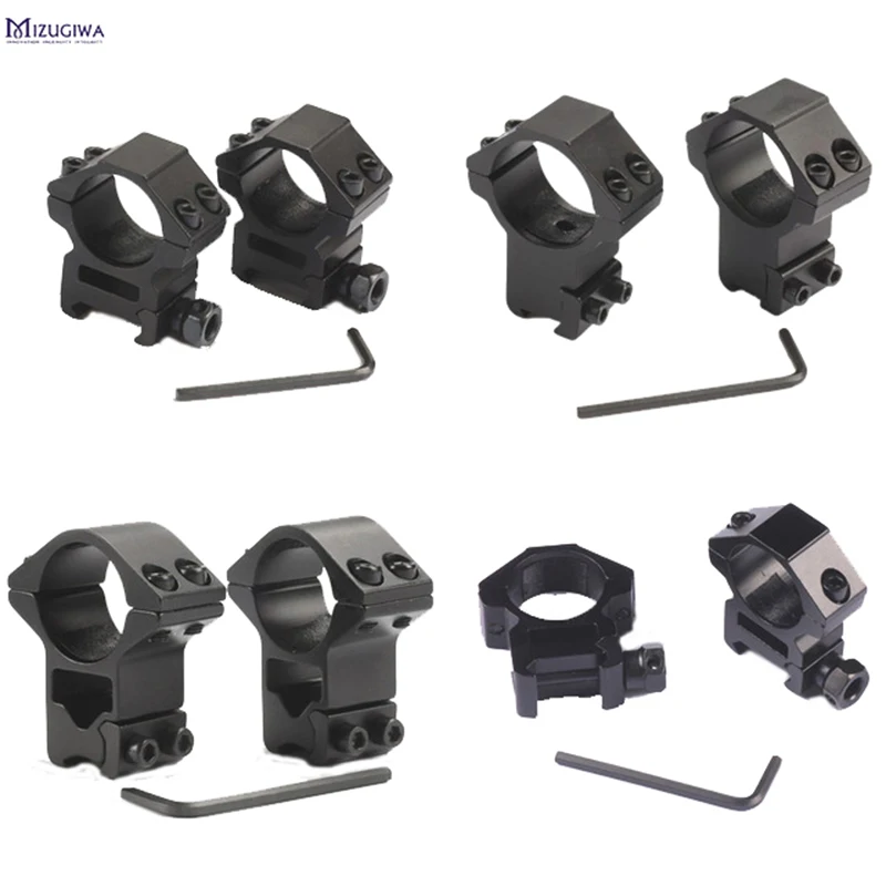 2PCS 25.4mm / 30mm Hunting Riflescope Mount Ring 11MM Dovetail  / 20MM Picatinny Rail High Or Low Air Gun Rifle Scope Mounts