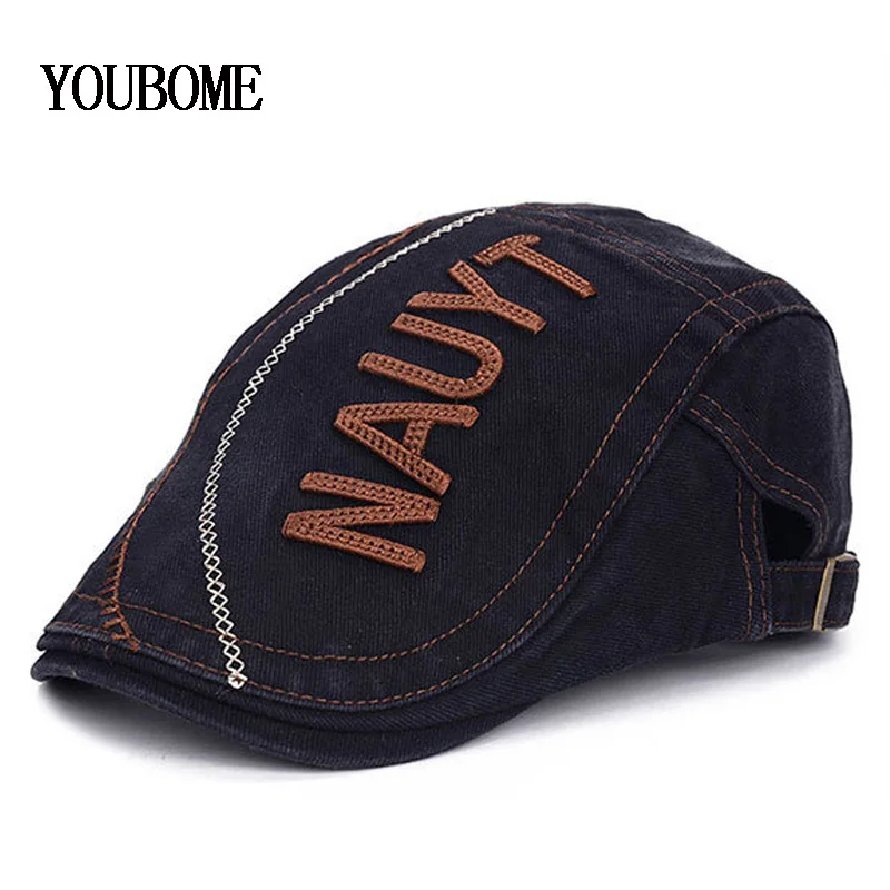 YOUBOME Fashion Berets Hat Men Women Winter Hats for Men Male Peaked Jean Denim Visors Gorras Planas Brand New Beret Caps 2018