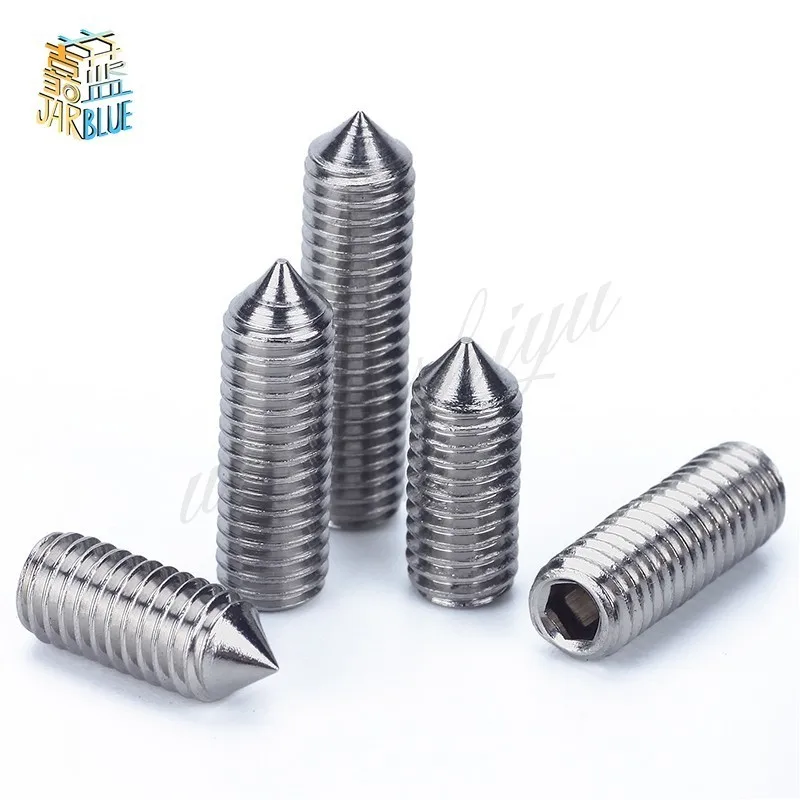 

M2.5/M3/M4/M5 GB/T80 GB78 Set Screw 304 Stainless Steel Inner Hex Hexagon Socket Tapered Point Pointed End Grub Screws