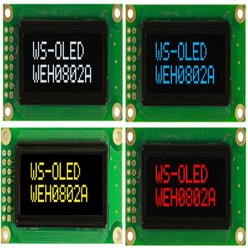 

WEH000802A Winstar is 8x2 OLED mini display (1.2") which has the same outline size,RED character display new and original